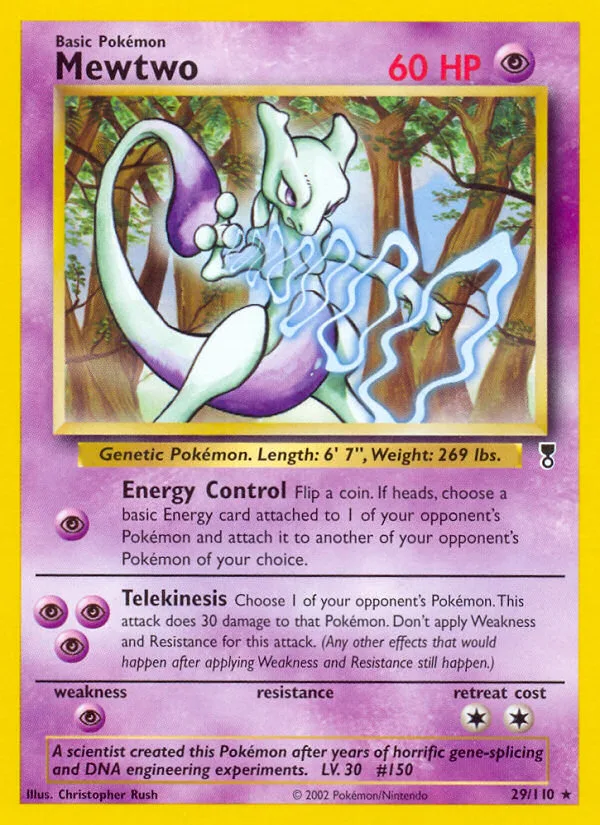 Mewtwo 029/110, Legendary Collection, Pokémon TCG card