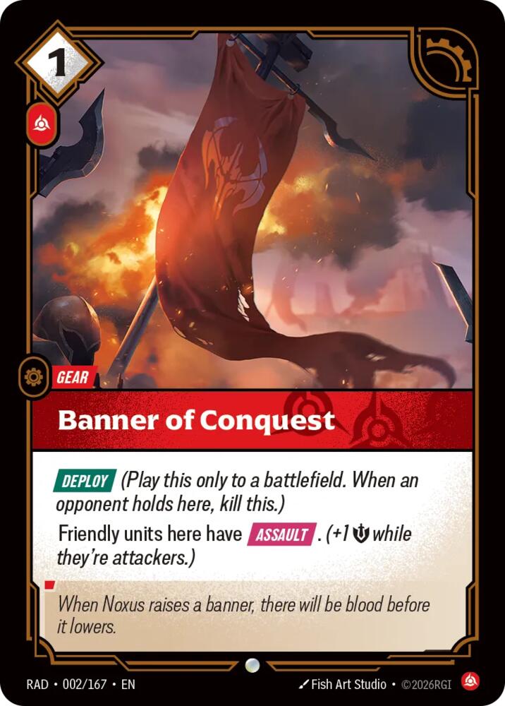 Banner of Conquest 002/167, Radiance, Riftbound card
