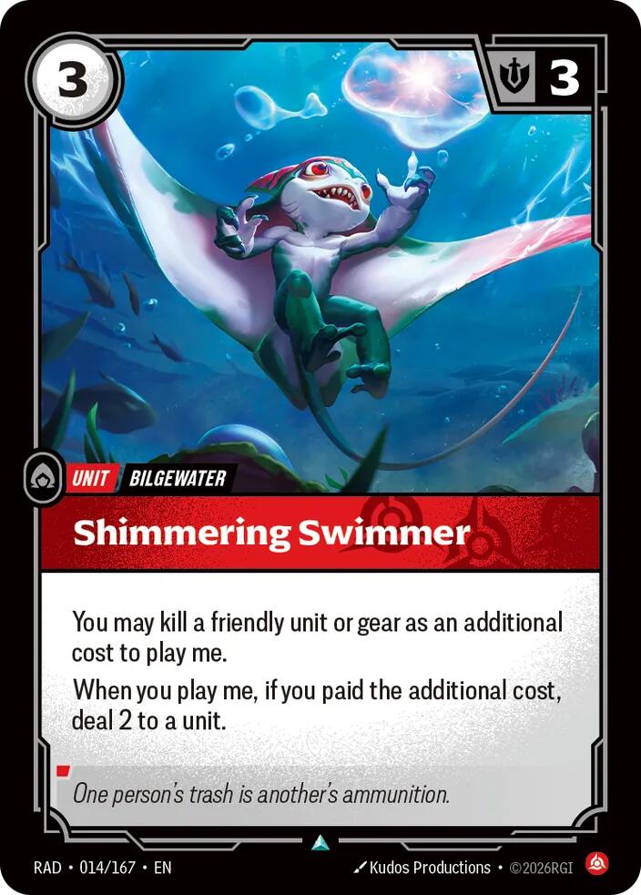 Shimmering Swimmer 014/167, Radiance, Riftbound card