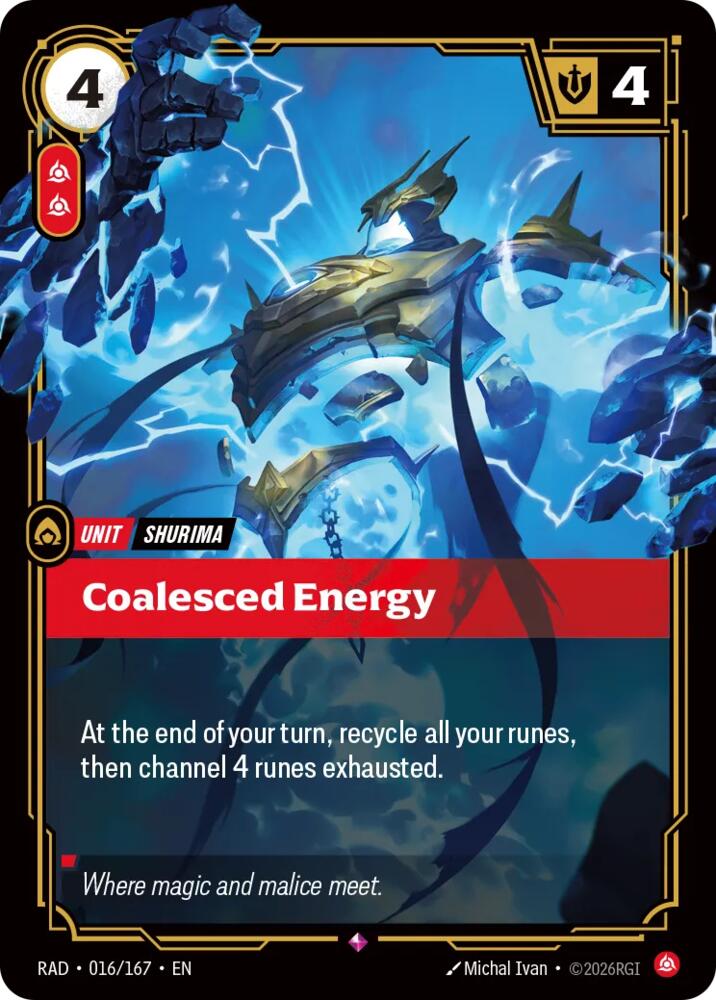 Coalesced Energy 016/167, Radiance, Riftbound card