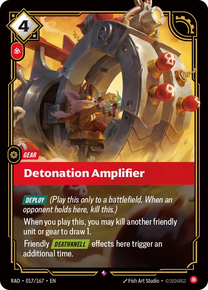 Detonation Amplifier 017/167, Radiance, Riftbound card