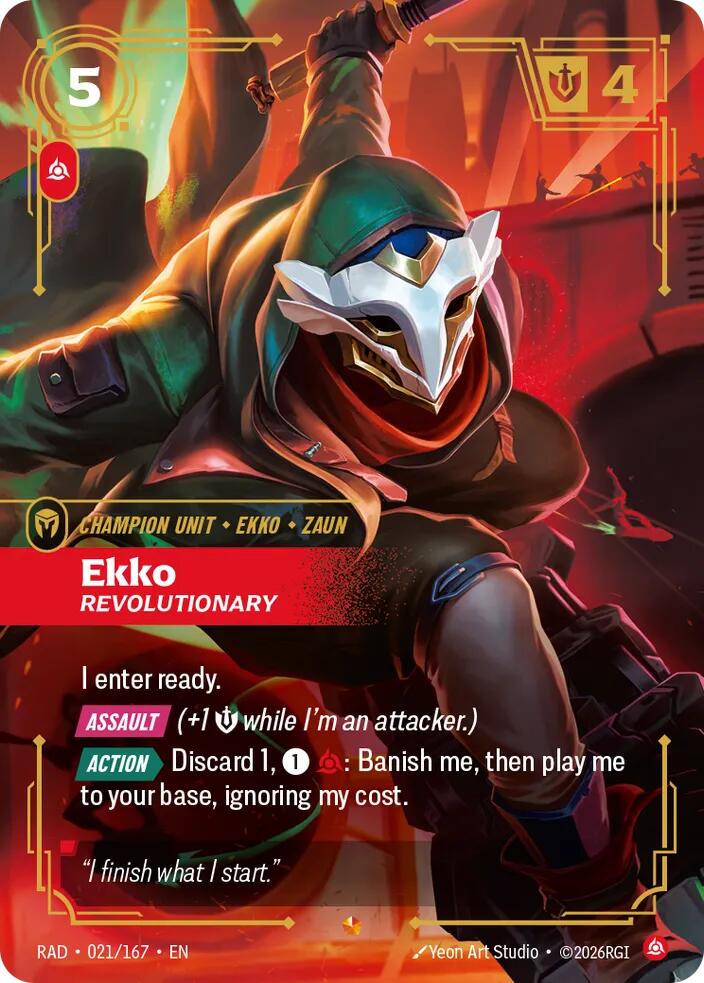 Ekko, Revolutionary 021/167, Radiance, Riftbound card