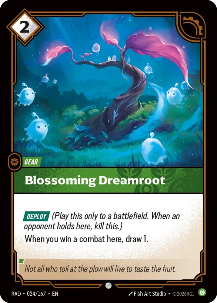 Blossoming Dreamroot 024/167, Radiance, Riftbound card