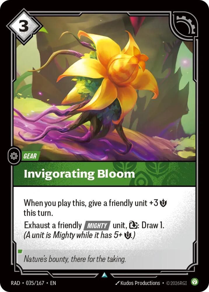 Invigorating Bloom 035/167, Radiance, Riftbound card