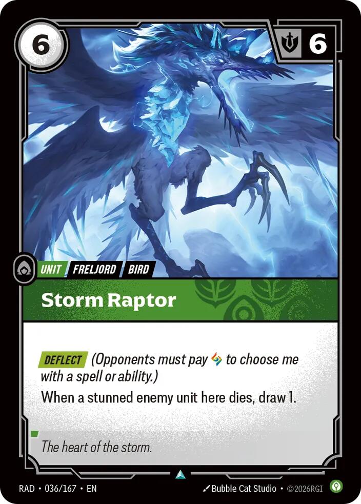 Storm Raptor 036/167, Radiance, Riftbound card