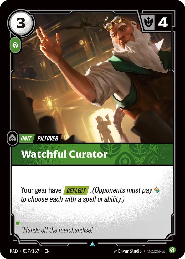 Watchful Curator 037/167, Radiance, Riftbound card