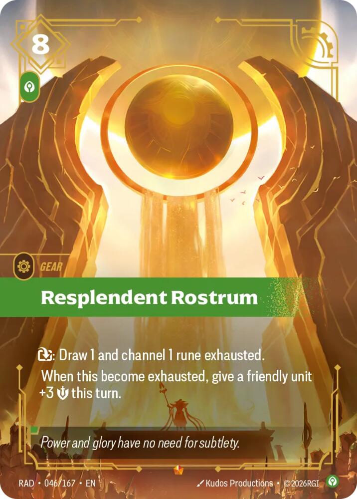 Resplendent Rostrum 046/167, Radiance, Riftbound card