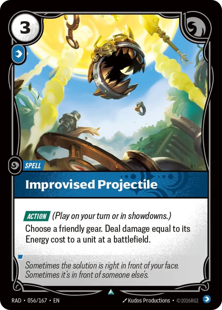 Improvised Projectile 056/167, Radiance, Riftbound card