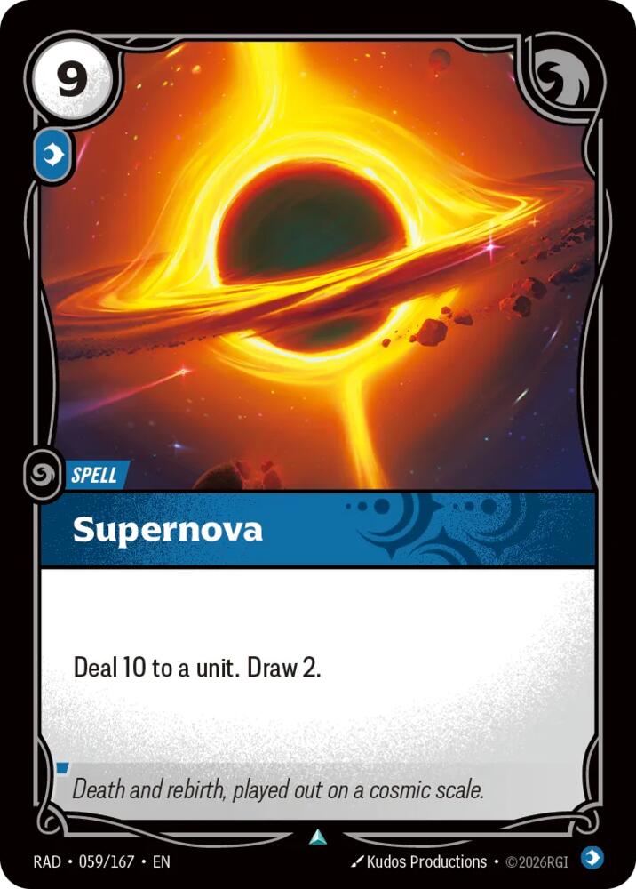 Supernova 059/167, Radiance, Riftbound card