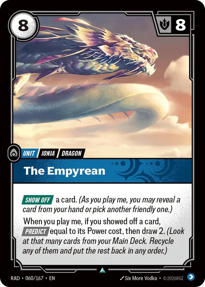 The Empyrean 060/167, Radiance, Riftbound card