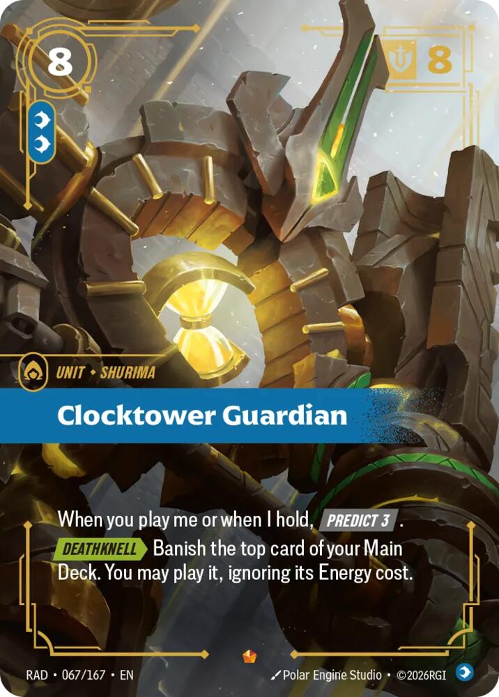 Clocktower Guardian 067/167, Radiance, Riftbound card