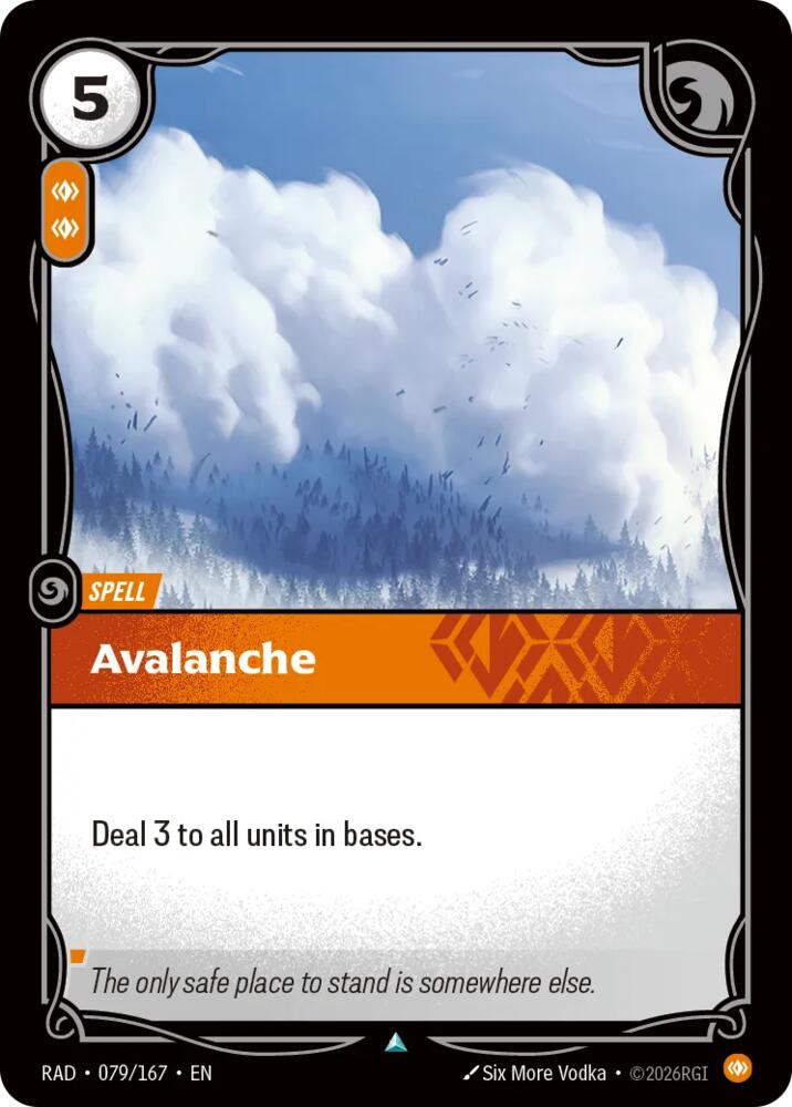 Avalanche 079/167, Radiance, Riftbound card