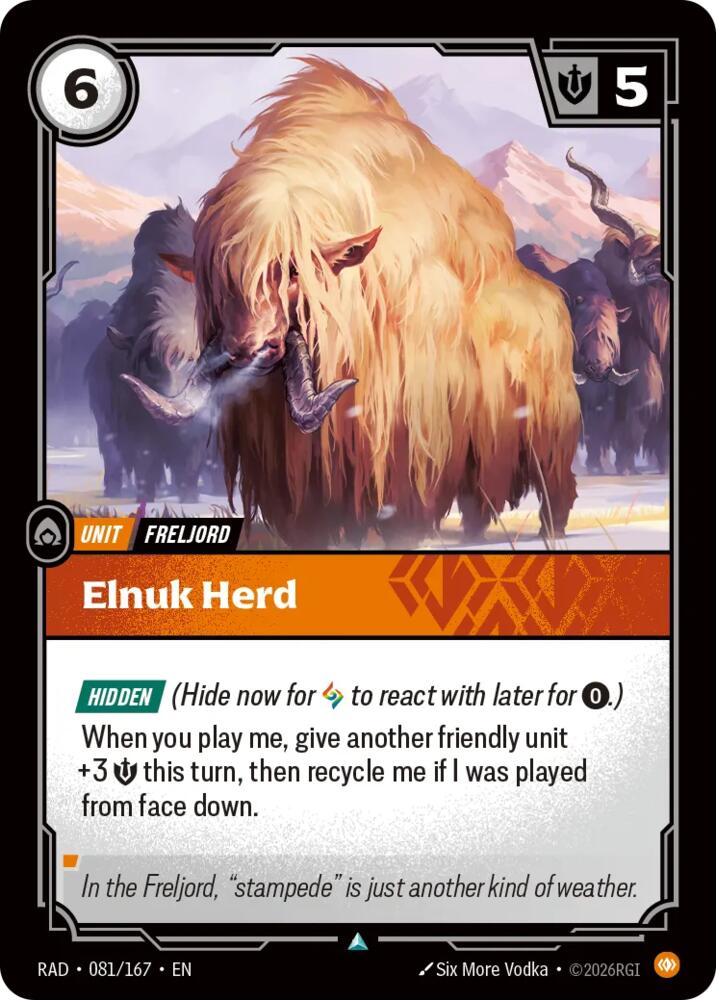 Elnuk Herd 081/167, Radiance, Riftbound card
