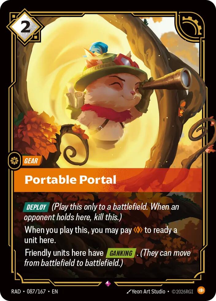 Portable Portal 087/167, Radiance, Riftbound card