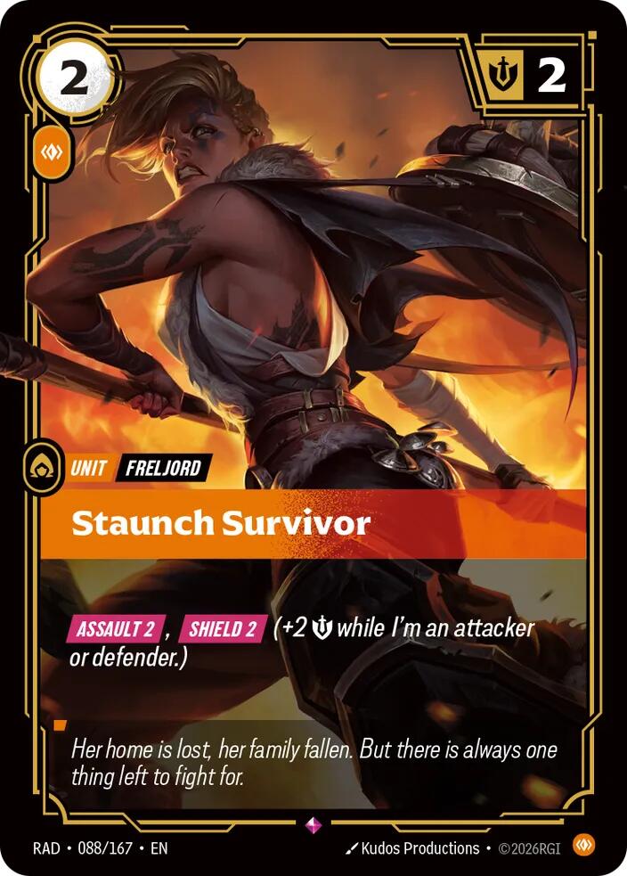 Staunch Survivor 088/167, Radiance, Riftbound card