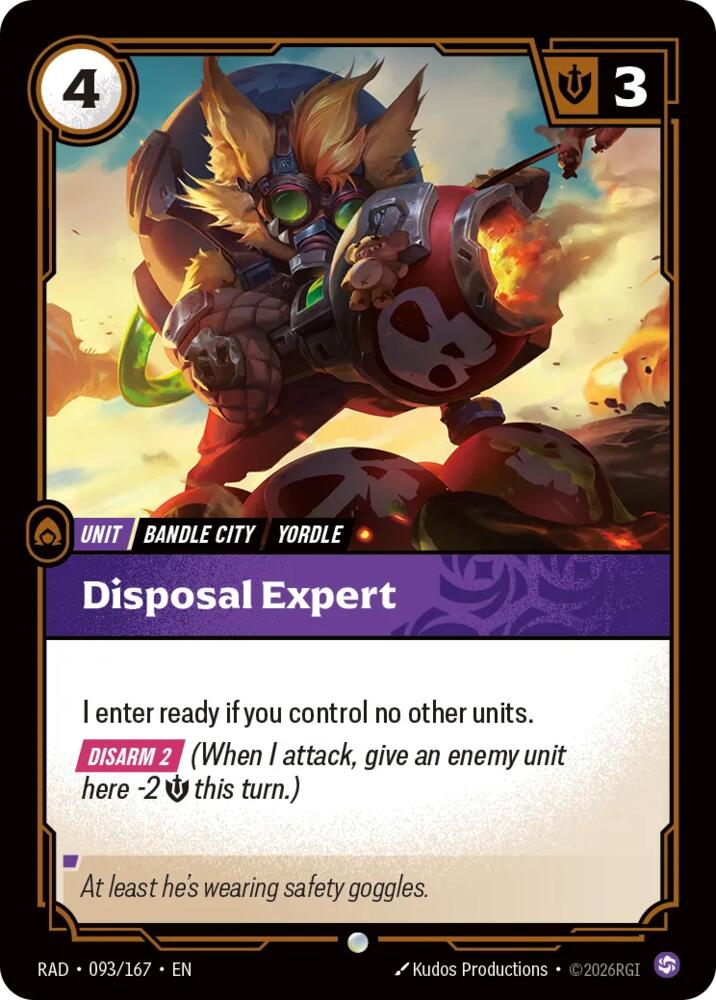 Disposal Expert 093/167, Radiance, Riftbound card