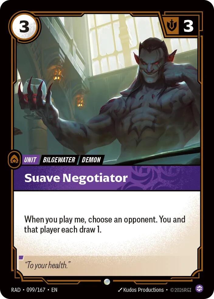 Suave Negotiator 099/167, Radiance, Riftbound card