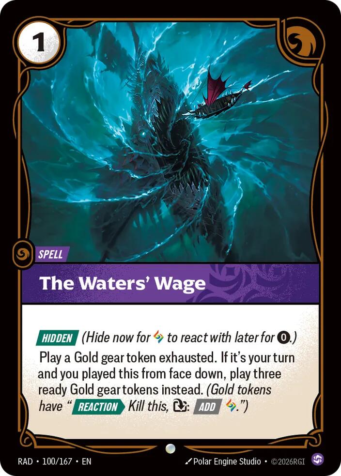The Waters' Wage 100/167, Radiance, Riftbound card