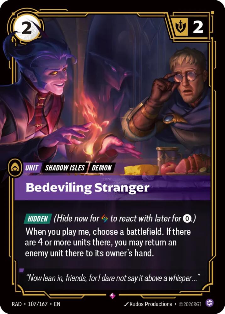Bedeviling Stranger 107/167, Radiance, Riftbound card