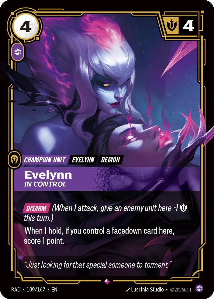 Evelynn, In Control 109/167, Radiance, Riftbound card
