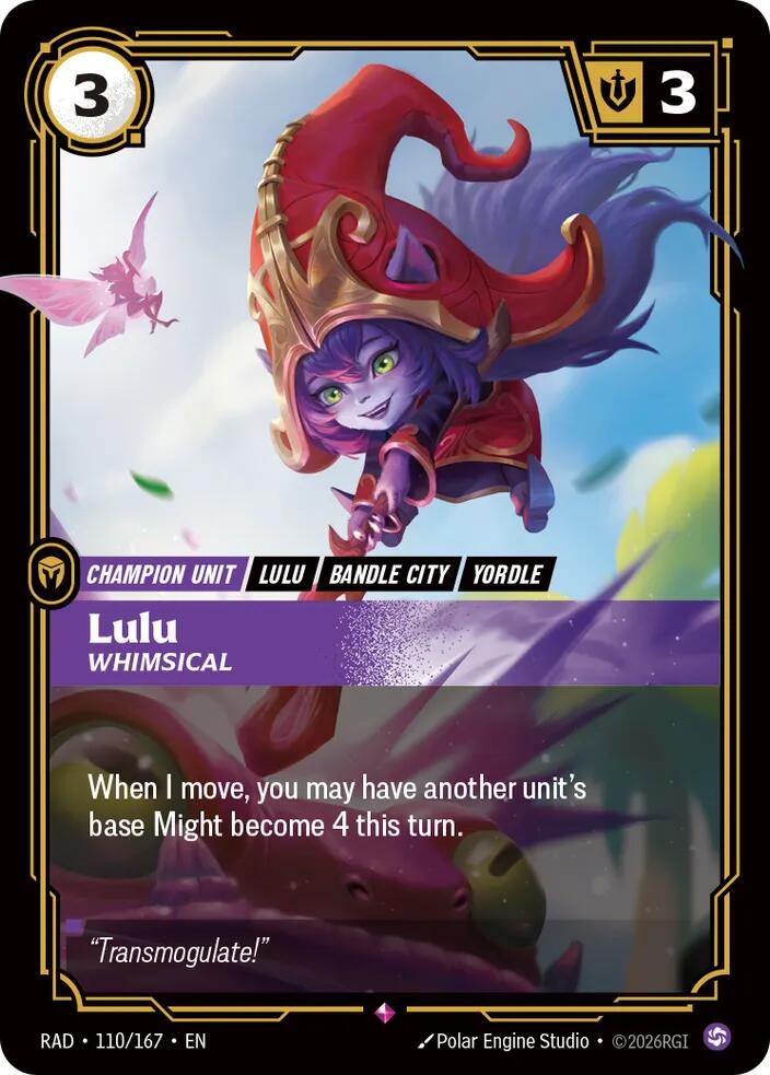 Lulu, Whimsical 110/167, Radiance, Riftbound card