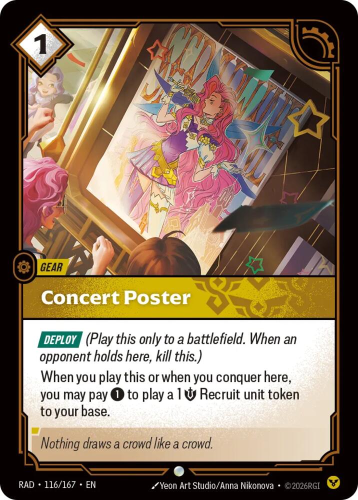 Concert Poster 116/167, Radiance, Riftbound card