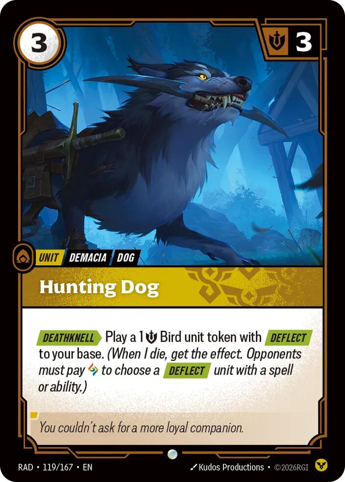 Hunting Dog 119/167, Radiance, Riftbound card