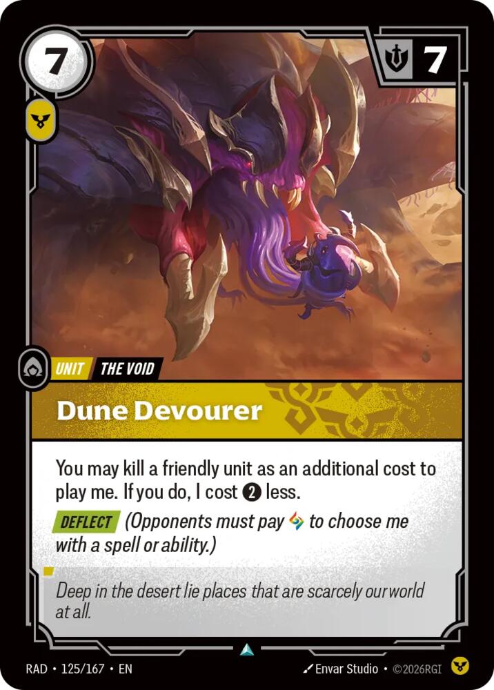 Dune Devourer 125/167, Radiance, Riftbound card