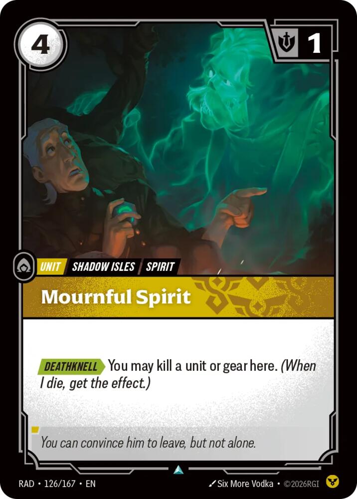 Mournful Spirit 126/167, Radiance, Riftbound card
