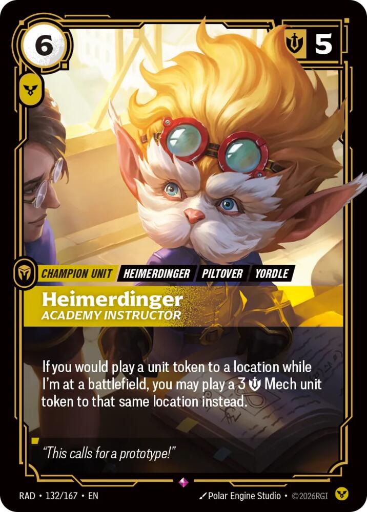 Heimerdinger, Academy Instructor 132/167, Radiance, Riftbound card