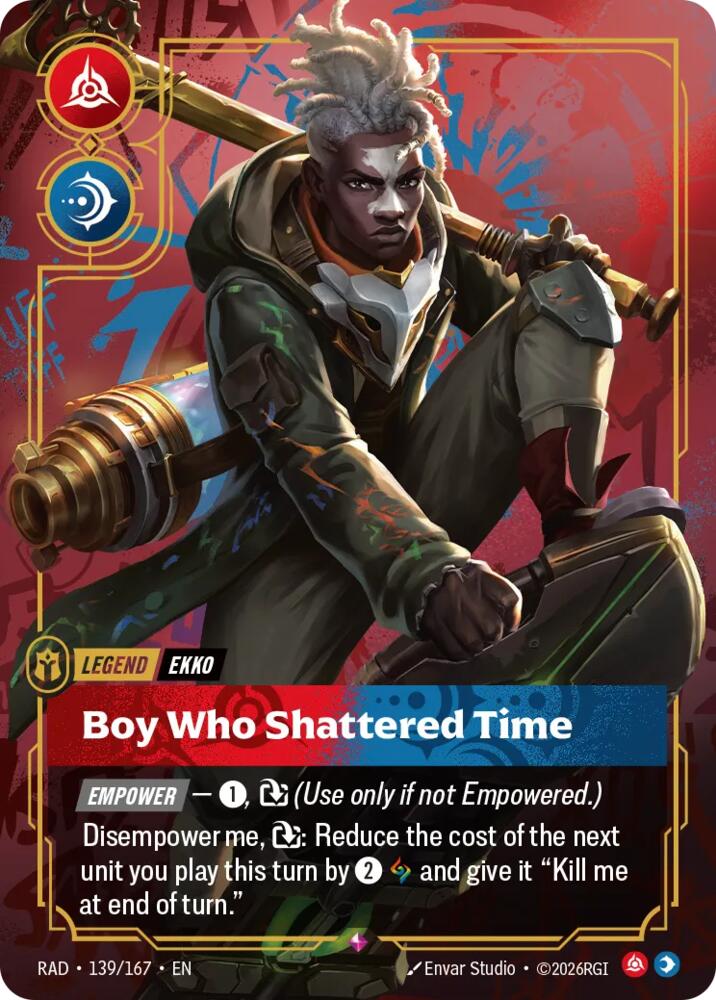 Ekko, Boy Who Shattered Time 139/167, Radiance, Riftbound card