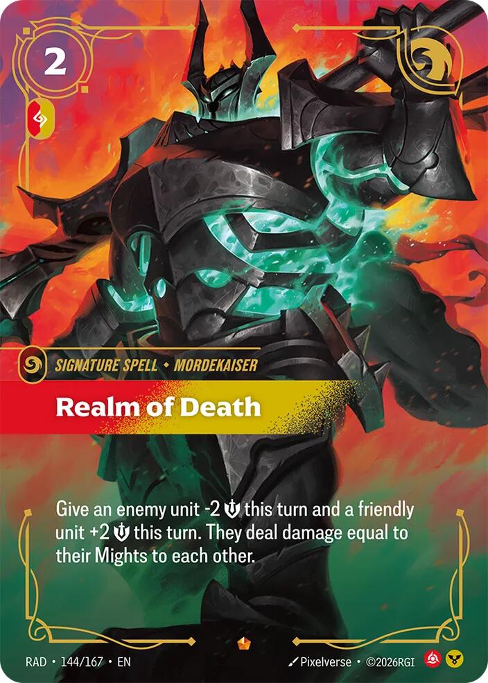Realm of Death 144/167, Radiance, Riftbound card