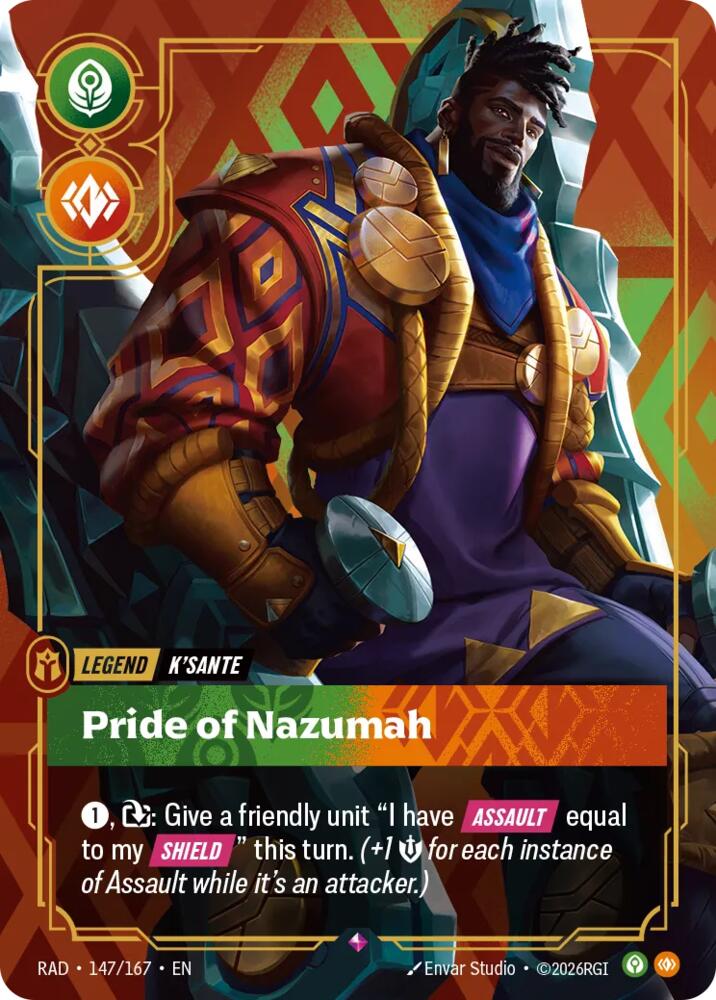 K'Sante, Pride of Nazumah 147/167, Radiance, Riftbound card