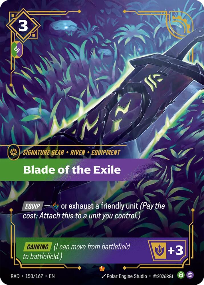 Blade of the Exile 150/167, Radiance, Riftbound card