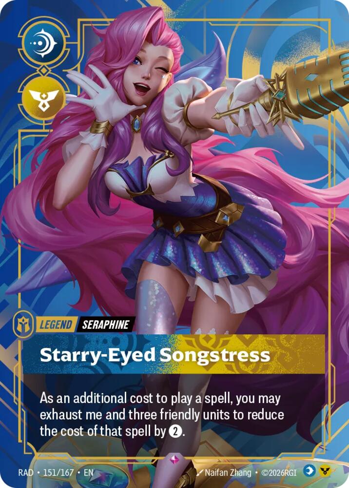 Seraphine, Starry-Eyed Songstress 151/167, Radiance, Riftbound card
