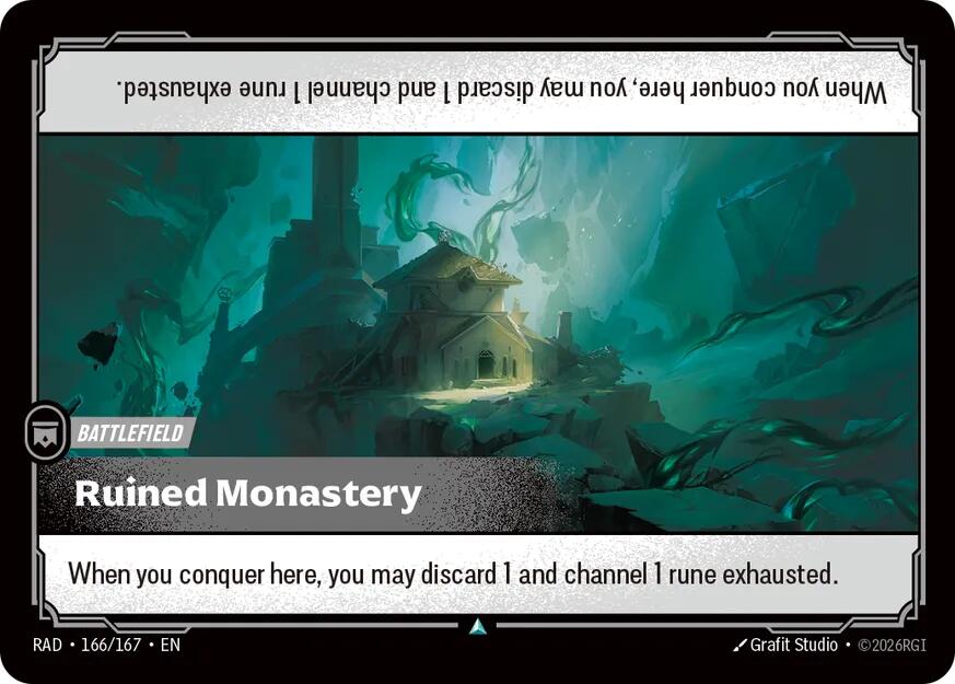 Ruined Monastery 166/167, Radiance, Riftbound card
