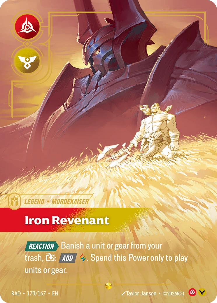 Mordekaiser, Iron Revenant (Signature) 170*/167, Radiance, Riftbound card