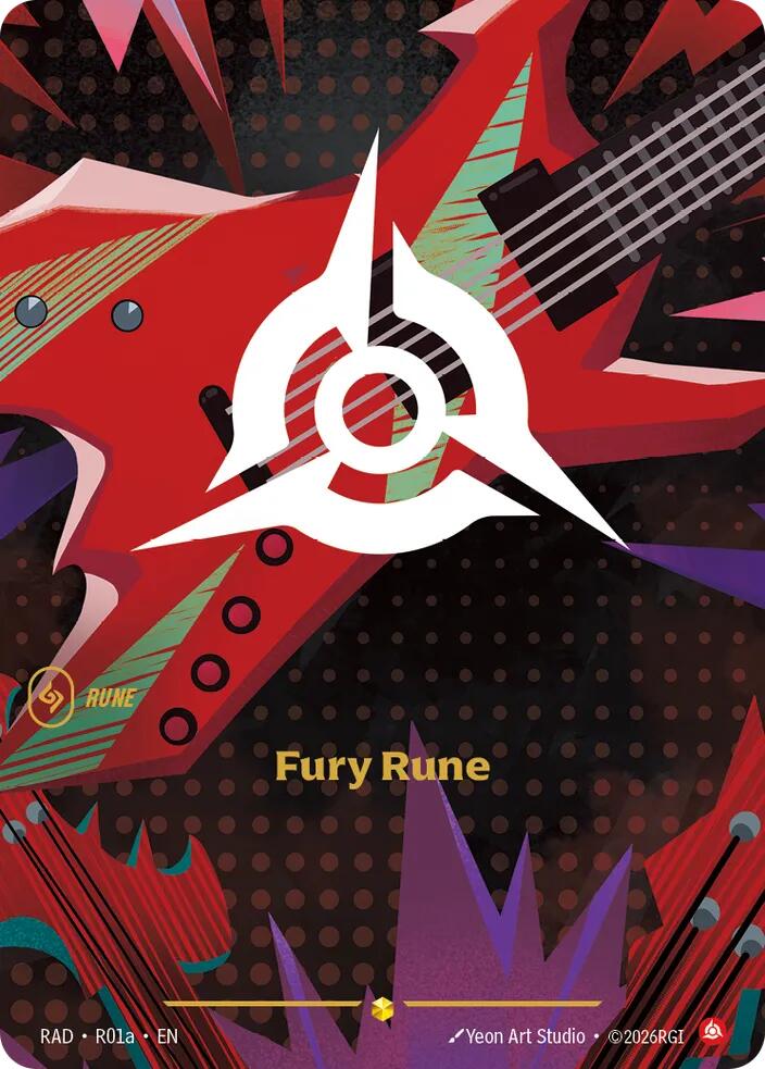 Fury Rune (R01a) R01a, Radiance, Riftbound card