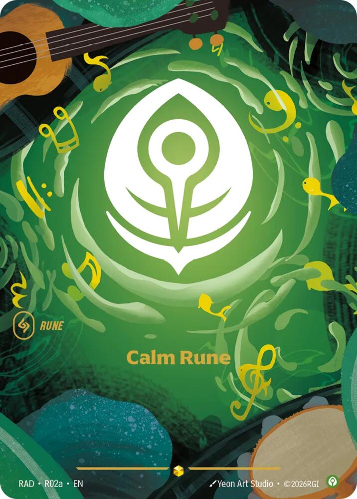 Calm Rune (R02a) R02a, Radiance, Riftbound card