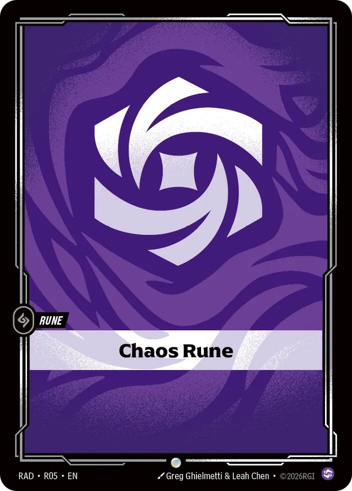 Chaos Rune R05, Radiance, Riftbound card