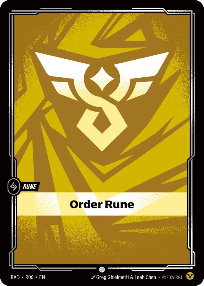 Order Rune R06, Radiance, Riftbound card